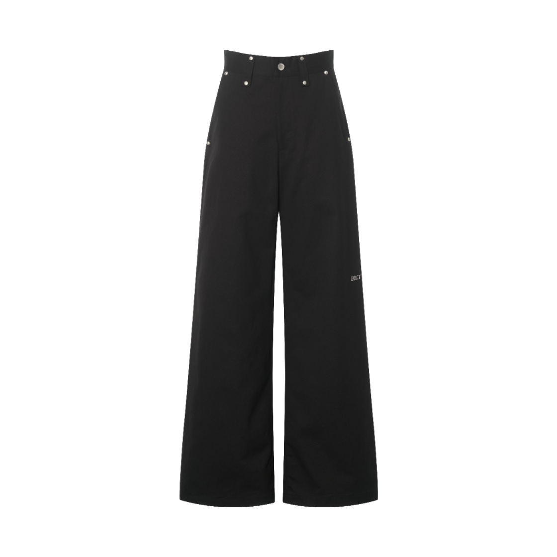 EU26SSPT09-BK EUCT Rivet Cotton Stud String Pants - Black