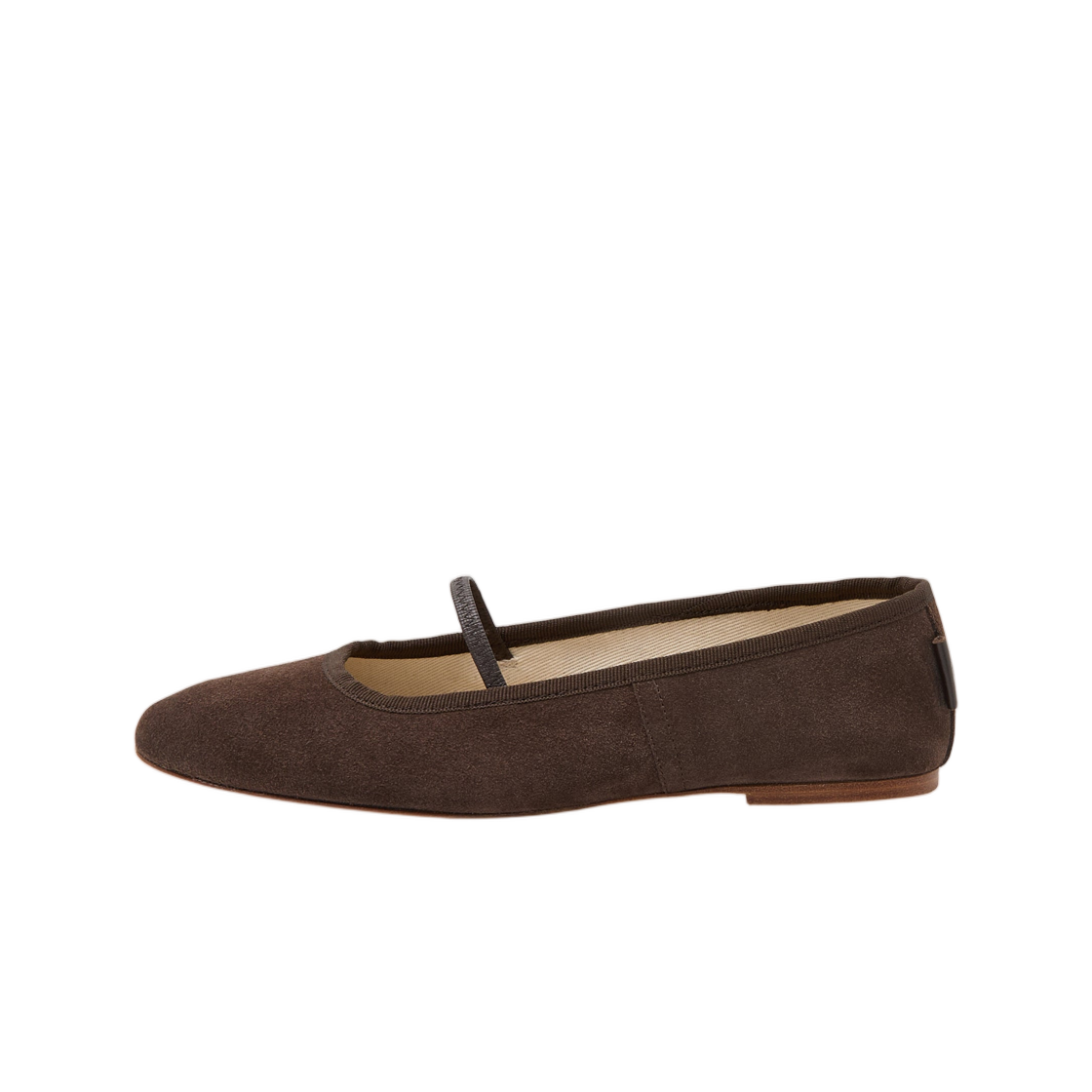 (W) 아페쎄 스플릿 레더 발레 플랫 마롱 퐁쎄((W) A.P.C. Split Leather Ballet Flats Marron Fonce)