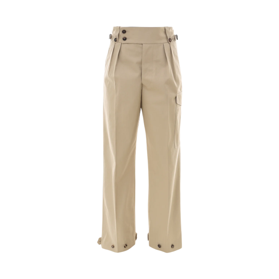 S51KA0540S52585119 (W) Maison Margiela Buttoned Wide Leg Trousers Beige
