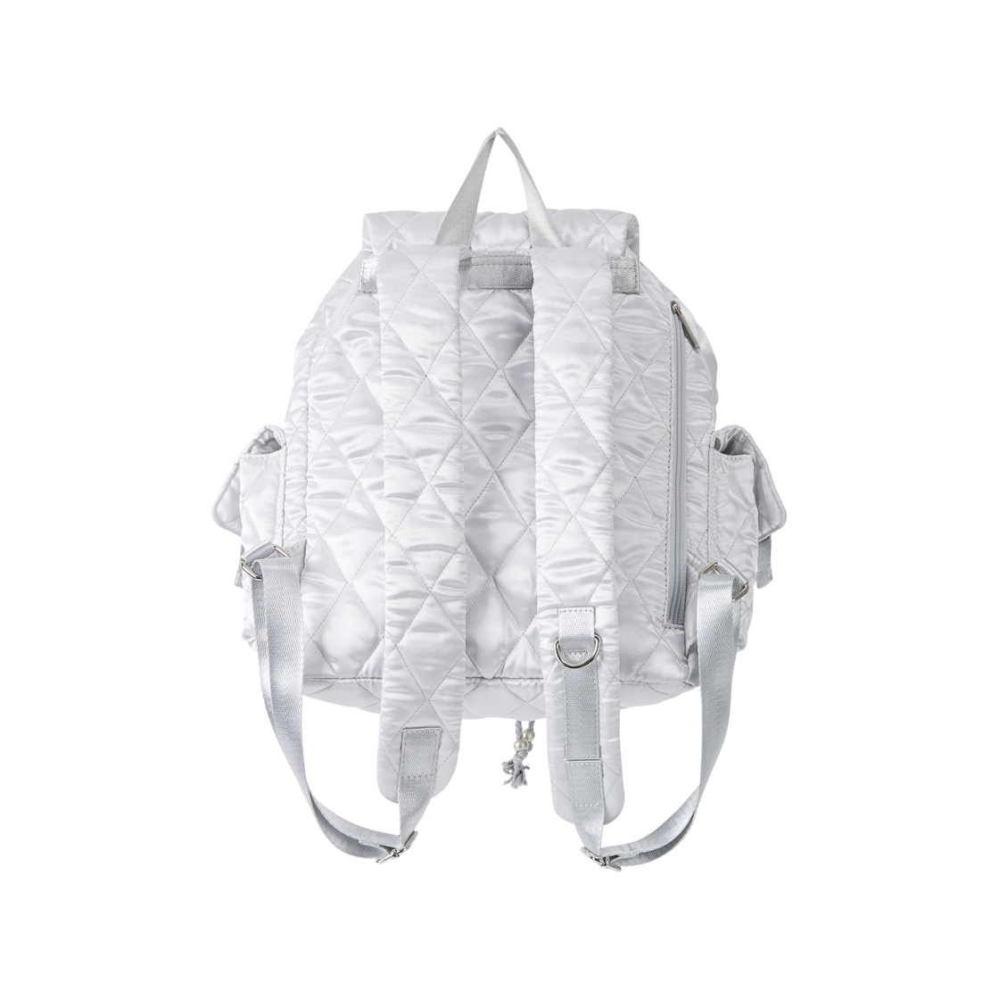 파히섬 글로시 퀼티드 백팩 실버(Pahisum Glossy Quilted Backpack Silver) - 2