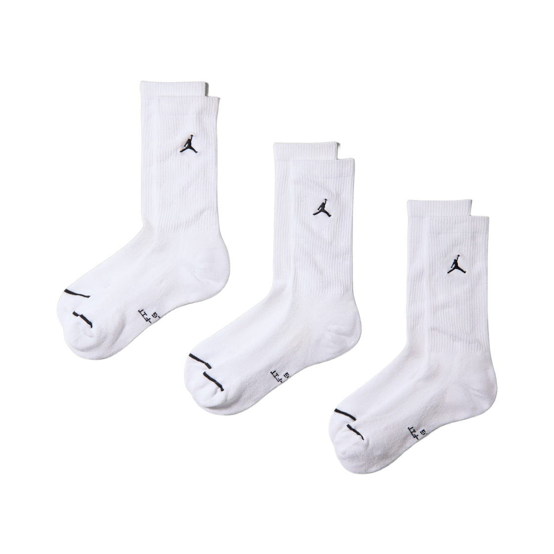 IR6319-100 Jordan Everyday Crew Socks White Black (3 Pack/Korean Ver.)