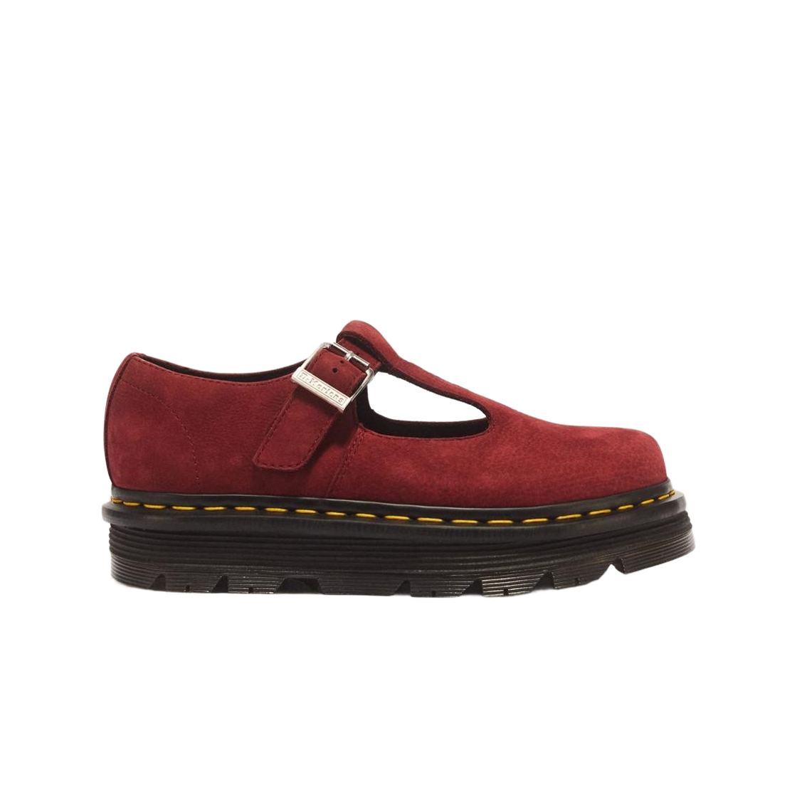 43662600 Dr. Martens Zebzag Mary Jane Miled Nubuck Wp Cherry Red