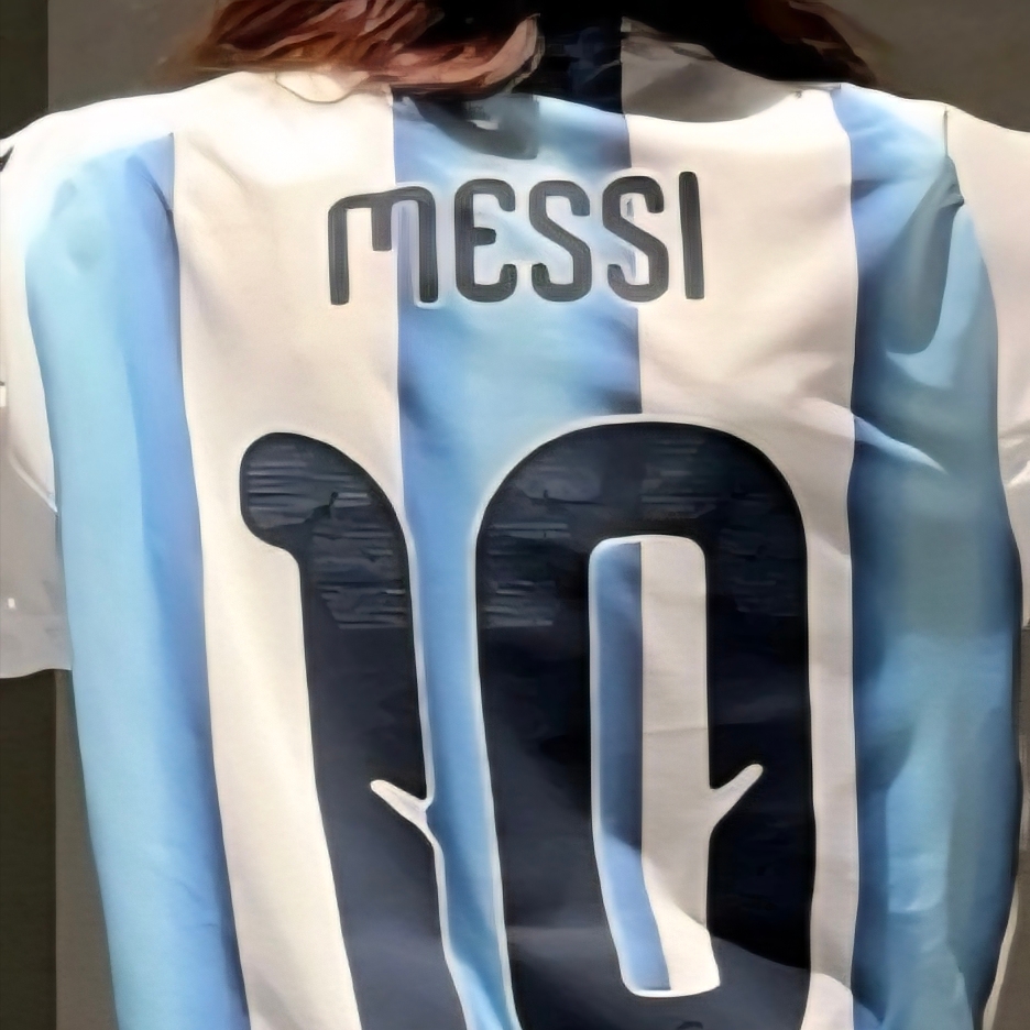 Adidas Argentina 2006 Home Jersey Messi White (Marking Ver.) - KR Sizing 착용 스타일