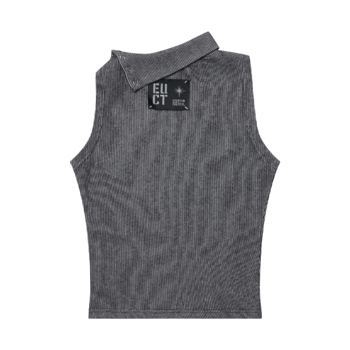 이유씨티 모크넥 스냅 슬리브리스 - 차콜(EUCT Mock Neck Snap Sleeveless - Chacoal) - 2