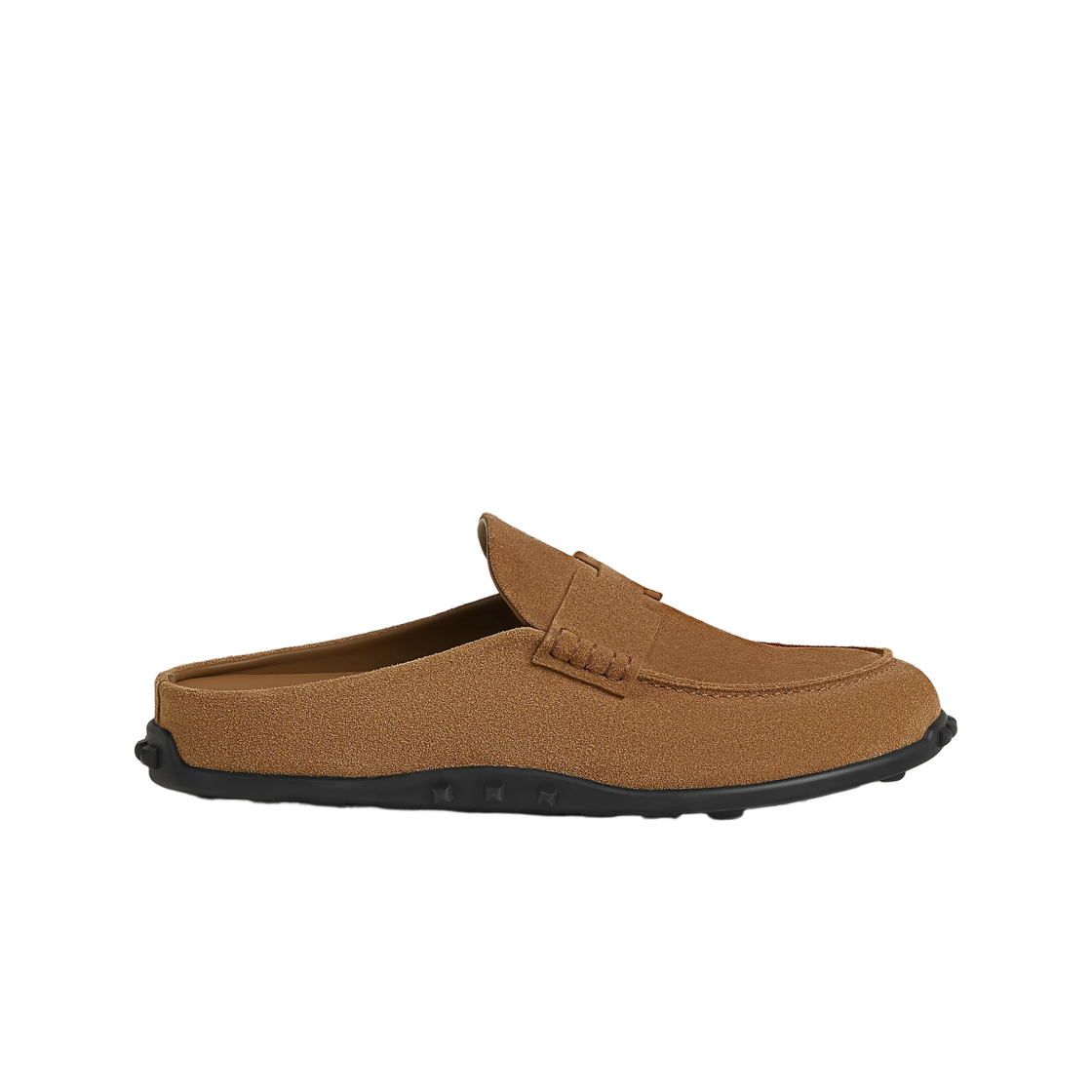 H261951ZHE5 Hermes Mix Mule Suede Calfskin & Brun Fume