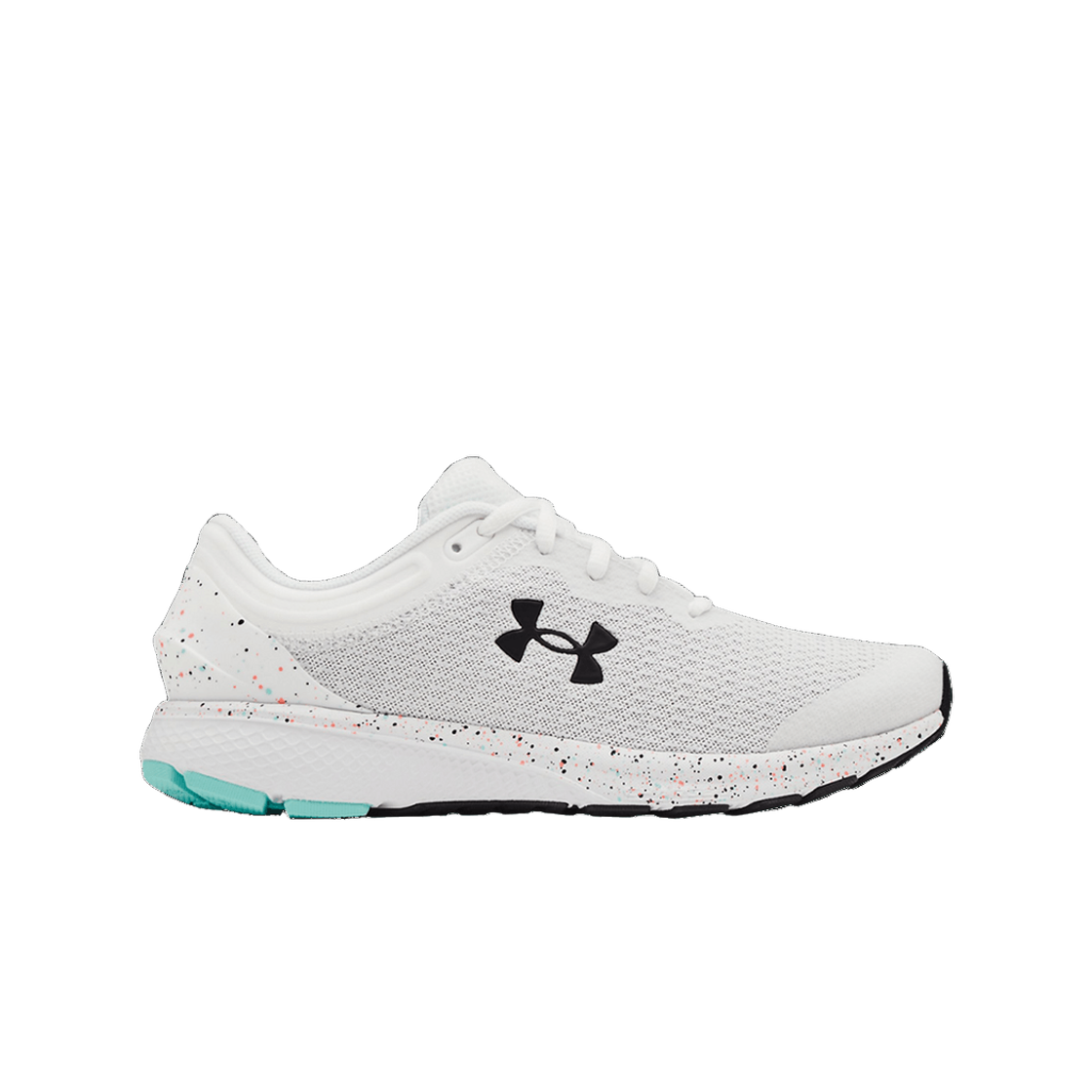 3025151-100 (W) Under Armour Charged Escape 3 Big Logo Paint Splatter White Black
