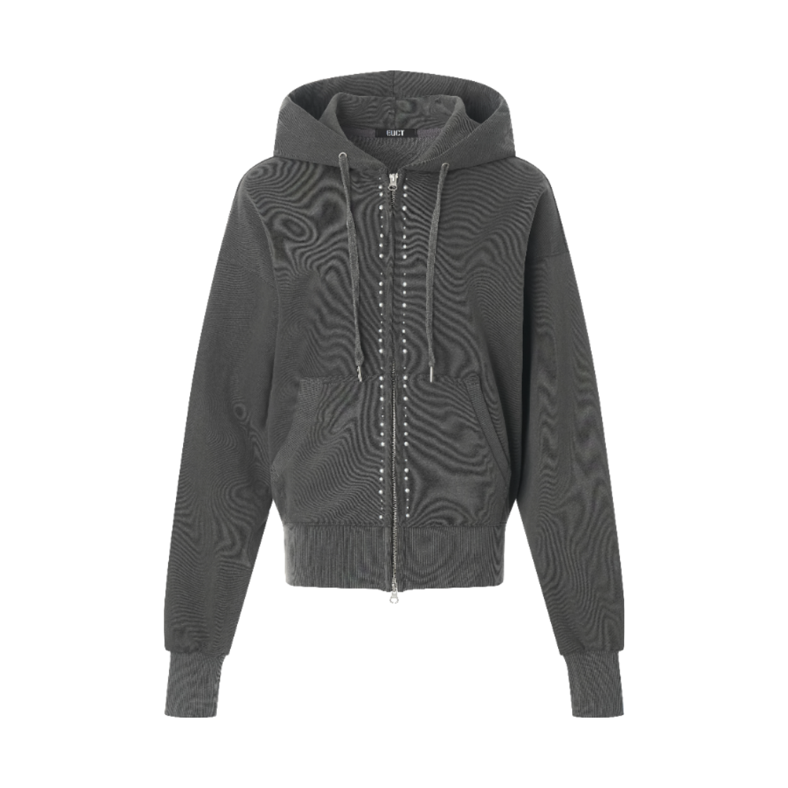 이유씨티 핫픽스 라인스톤 후드집업 - 차콜(EUCT Euct Hotfix Rhinestone Hood Zip Up - Chacoal)