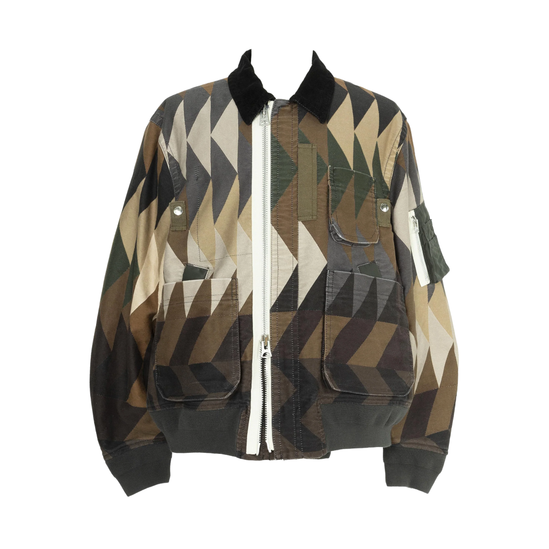 사카이 x 아페쎄 퀼트 블루종 브라운 멀티(Sacai x A.P.C. Quilts Blouson Brown Multi)