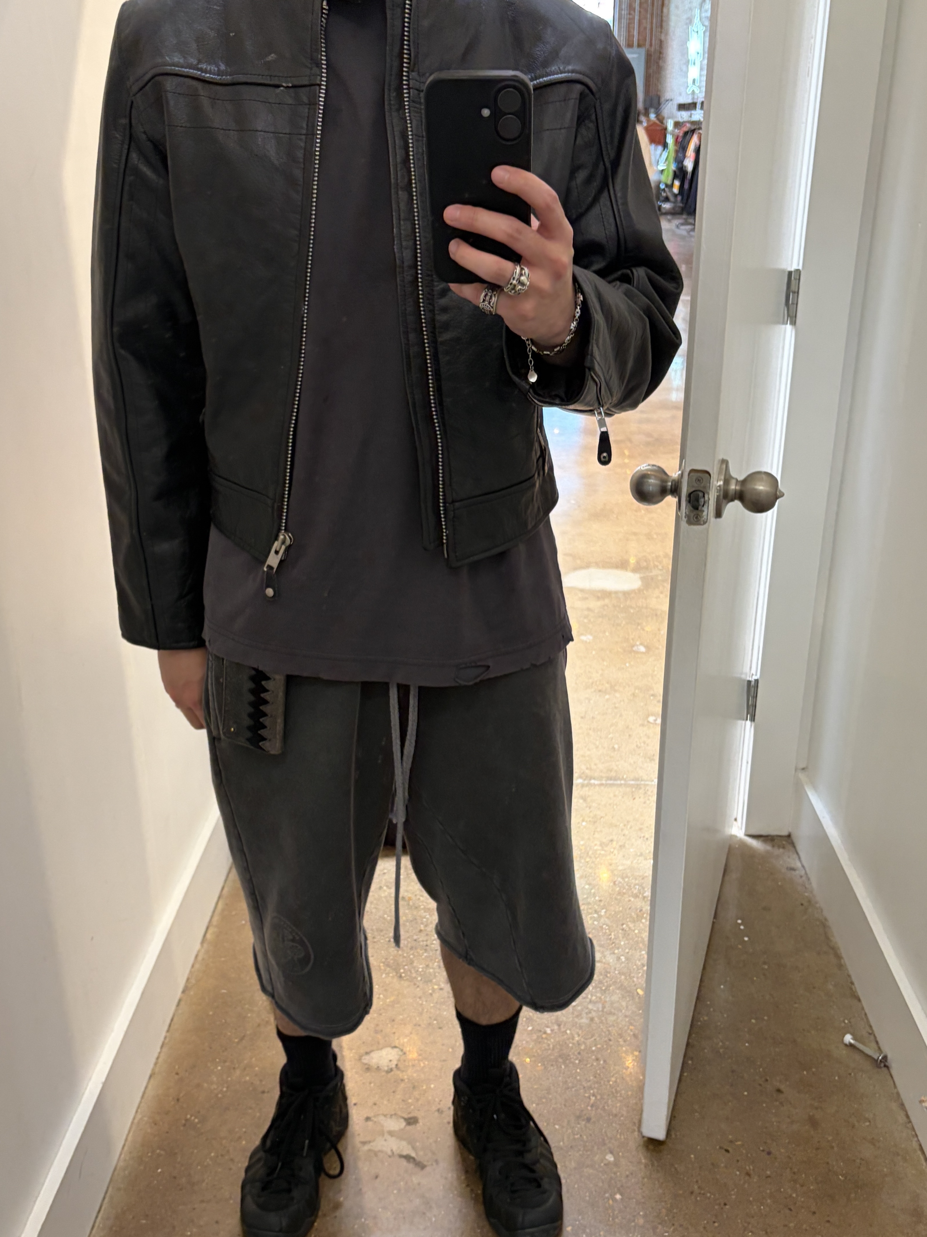 Polyteru Human Index Human 1/2 Sweat Pants Charcoal, [프리오더] Polyteru Zigzag Card Wallet Black 착용 스타일