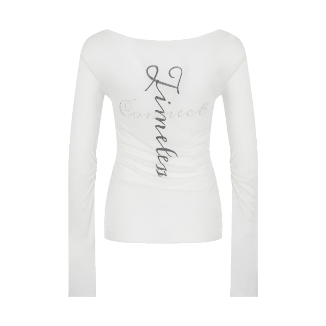 이유씨티 핫픽스 보트넥 롱 슬리브 탑 - 아이보리(EUCT Hotfix Boat Neck Long Sleeve Top - Ivory) - 2