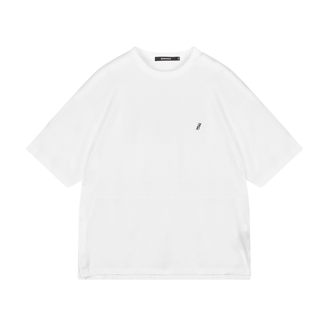 지오송지오  시그니처 슬로건 티셔츠 화이트 ZI5TS503WH(ZIOSONGZIO Signature Slogan T Shirt White)