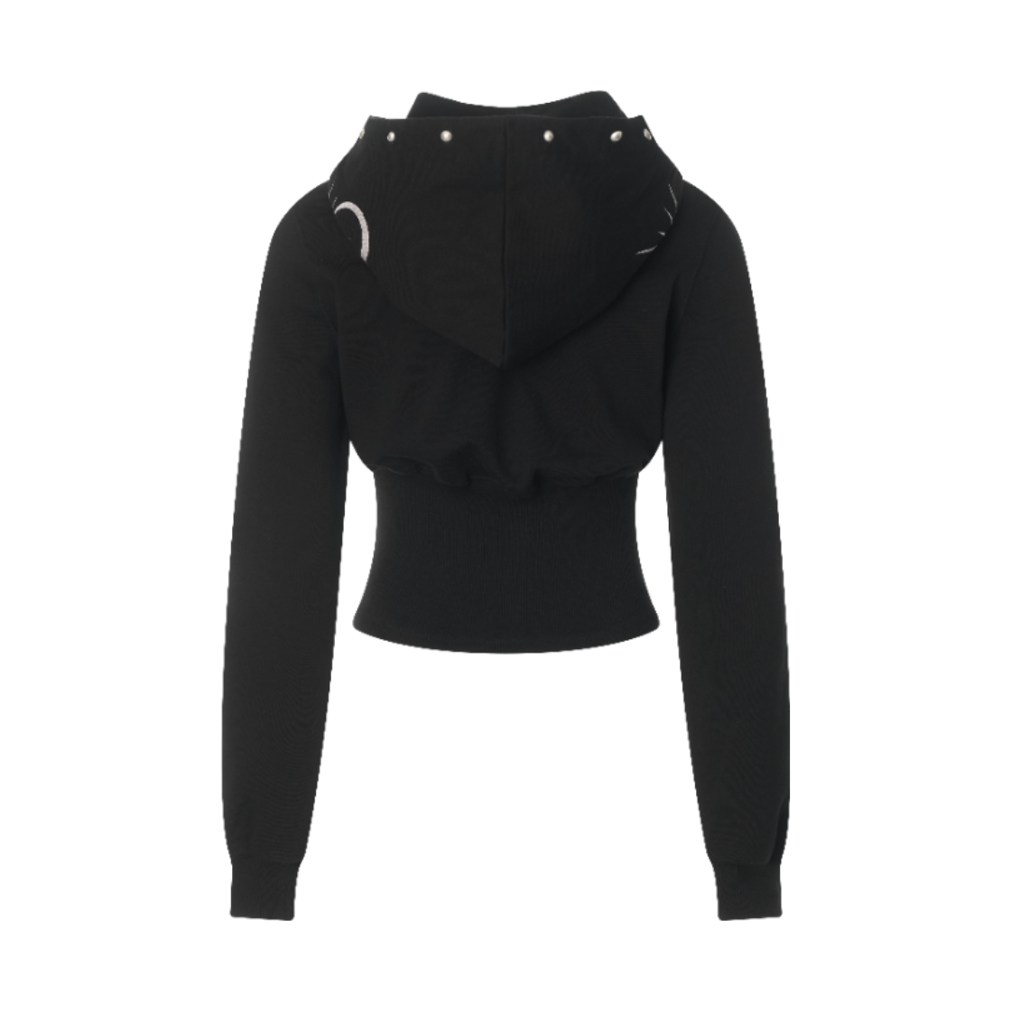 이유씨티 스터드 심볼 크롭 후드집업 - 블랙(EUCT Stud Symbol Crop Hood Zip Up - Black) - 2