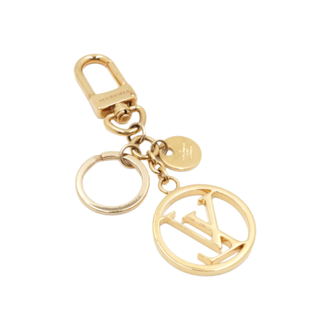 ITEPW3QAJO5Q Louis Vuitton M68000 Monogram Gold LV Circle Keychain & Bag Charm