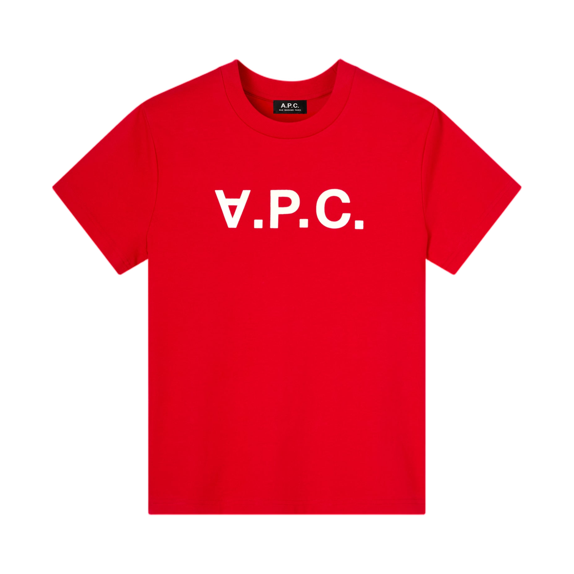 COHMB-M26384-TGA A.P.C. Standard Grand VPC T-Shirt Rouge Ecru