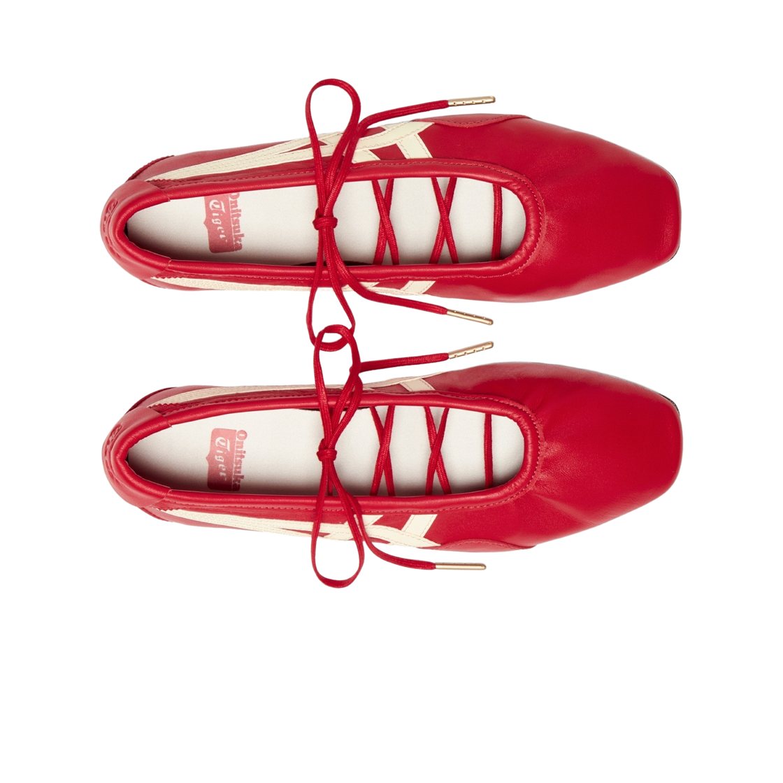 (W) 오니츠카 타이거 짐나리나 클래식 레드 크림((W) Onitsuka Tiger Gymnarina Classic Red Cream) - 2