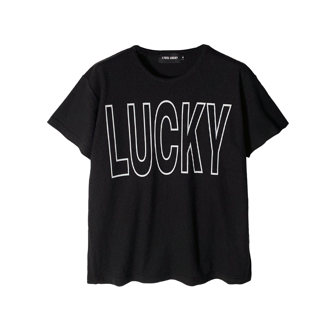 아이필럭키 럭키 와플 티셔츠 블랙(I FEEL LUCKY Lucky Waffle T-Shirt Black) - 1