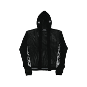 I FEEL LUCKY Flame Mesh Rogue Hoodie Blalck