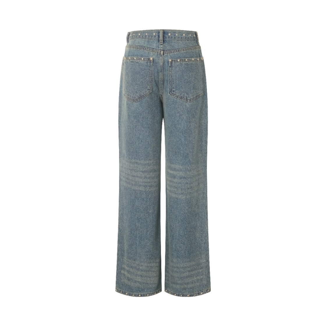 이유씨티 스터드 와이드 워시드 데님 팬츠(EUCT Studded Wide Washed Denim Pants) - 2