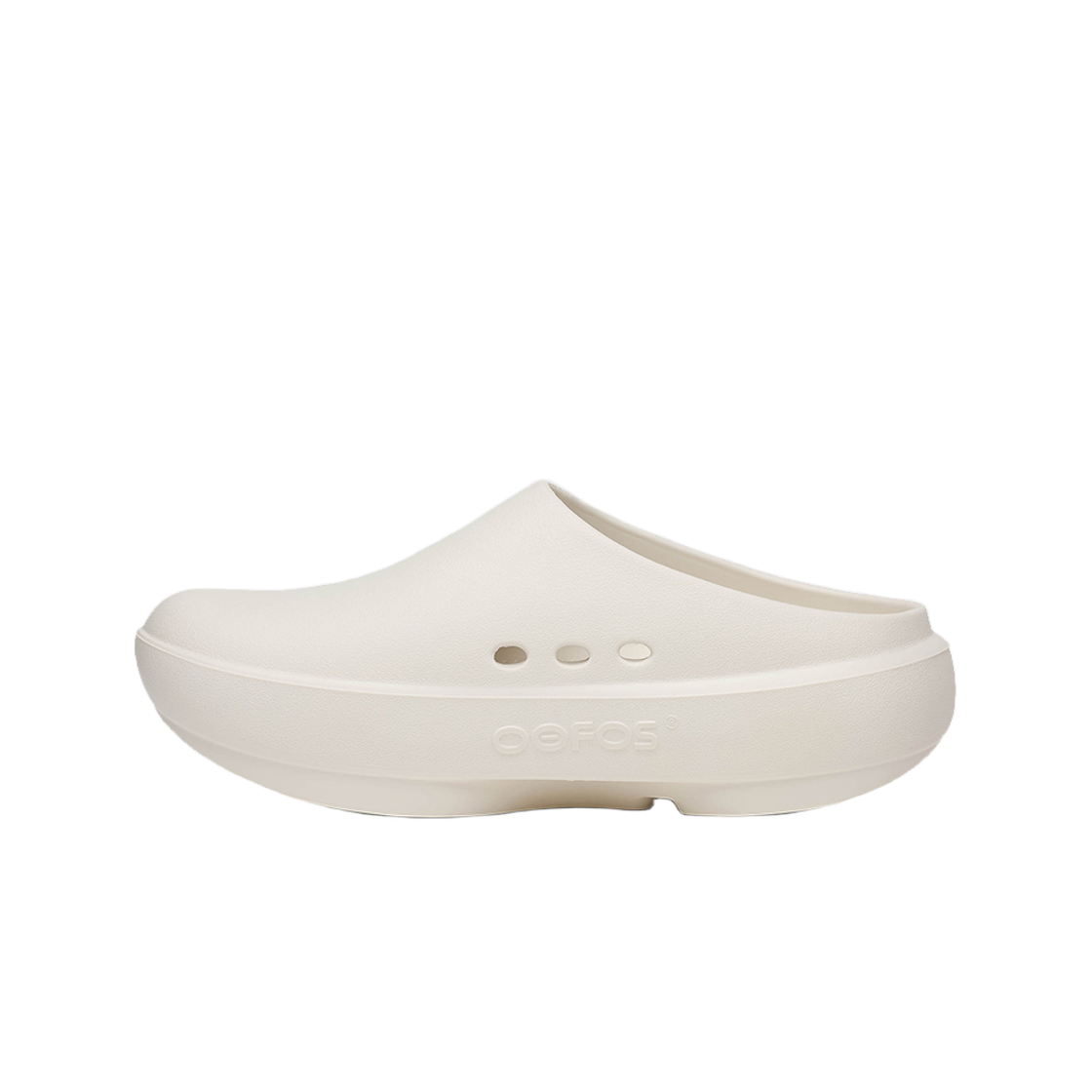 우포스 OOcloog + 아이보리 남여공용 클로그(OOFOS OOcloog + Ivory Unisex Clog) - 2