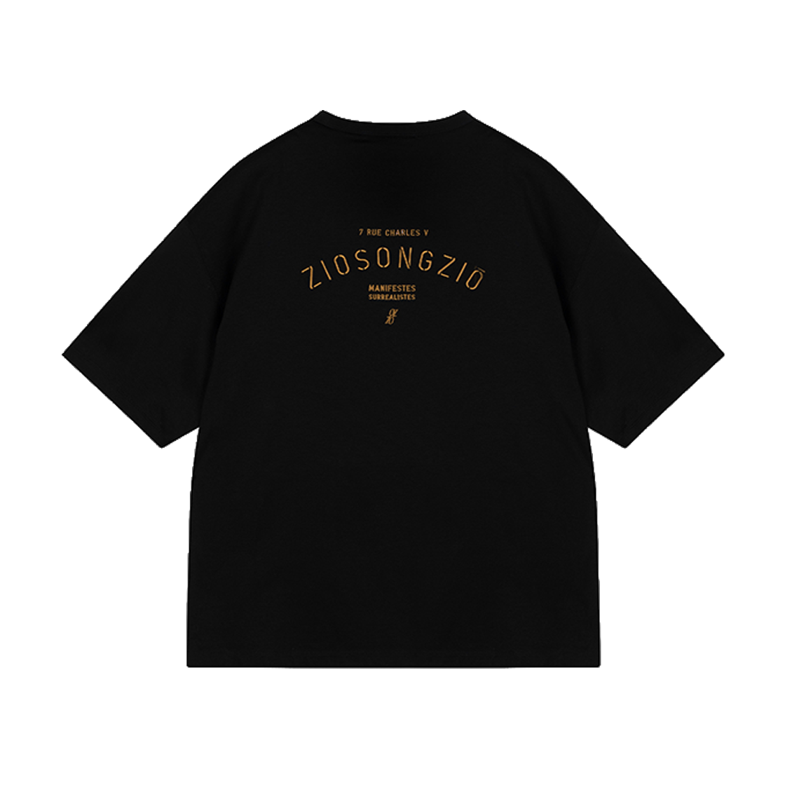 지오송지오 시그니처 슬로건 티셔츠 블랙 ZI5TS504BK(ZIOSONGZIO Signature Slogan T Shirt Black) - 2