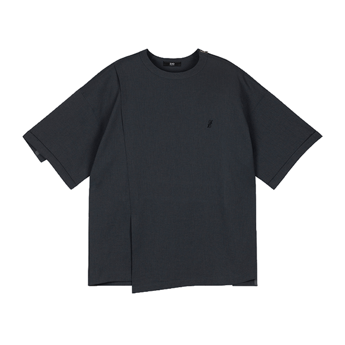 지오송지오 컬렉션 퍼레이드 아트워크 우븐 티셔츠 차콜 BI5TS502CH(ZIOSONGZIO COLLECTION Parade Artwork Woven T Shirt Charcoal) - 2