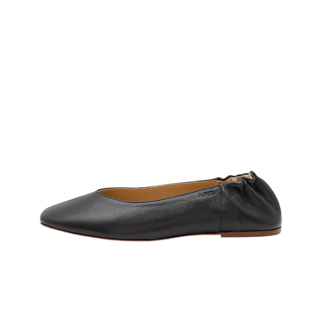 아페쎄 스퀘어 토 레더 발레 플랫 누아(A.P.C. Square Toe Leather Ballet Flats Noir)