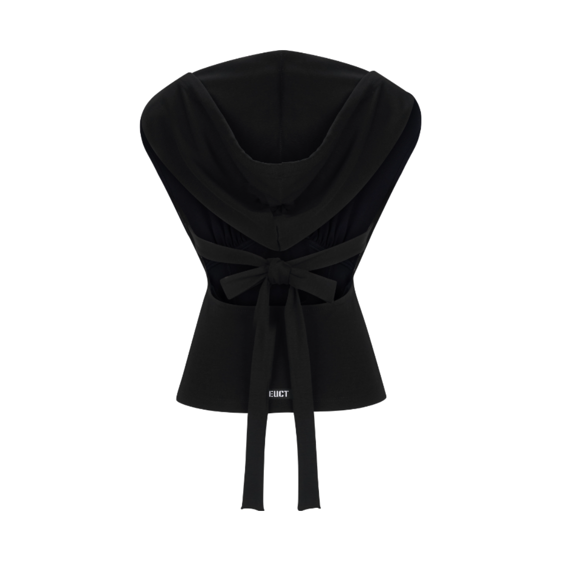 이유씨티 홀터 후드 슬리브리스 탑 - 블랙(EUCT Halter Hood Sleeveless Top - Black) - 2
