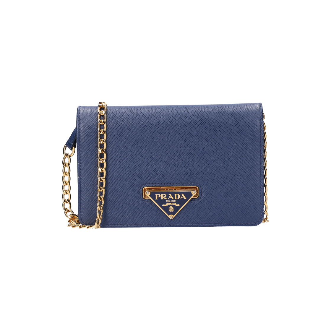 IT59GKKHOT7W Prada 1BP006 Lux Saffiano Crossbody Bag in Blueette