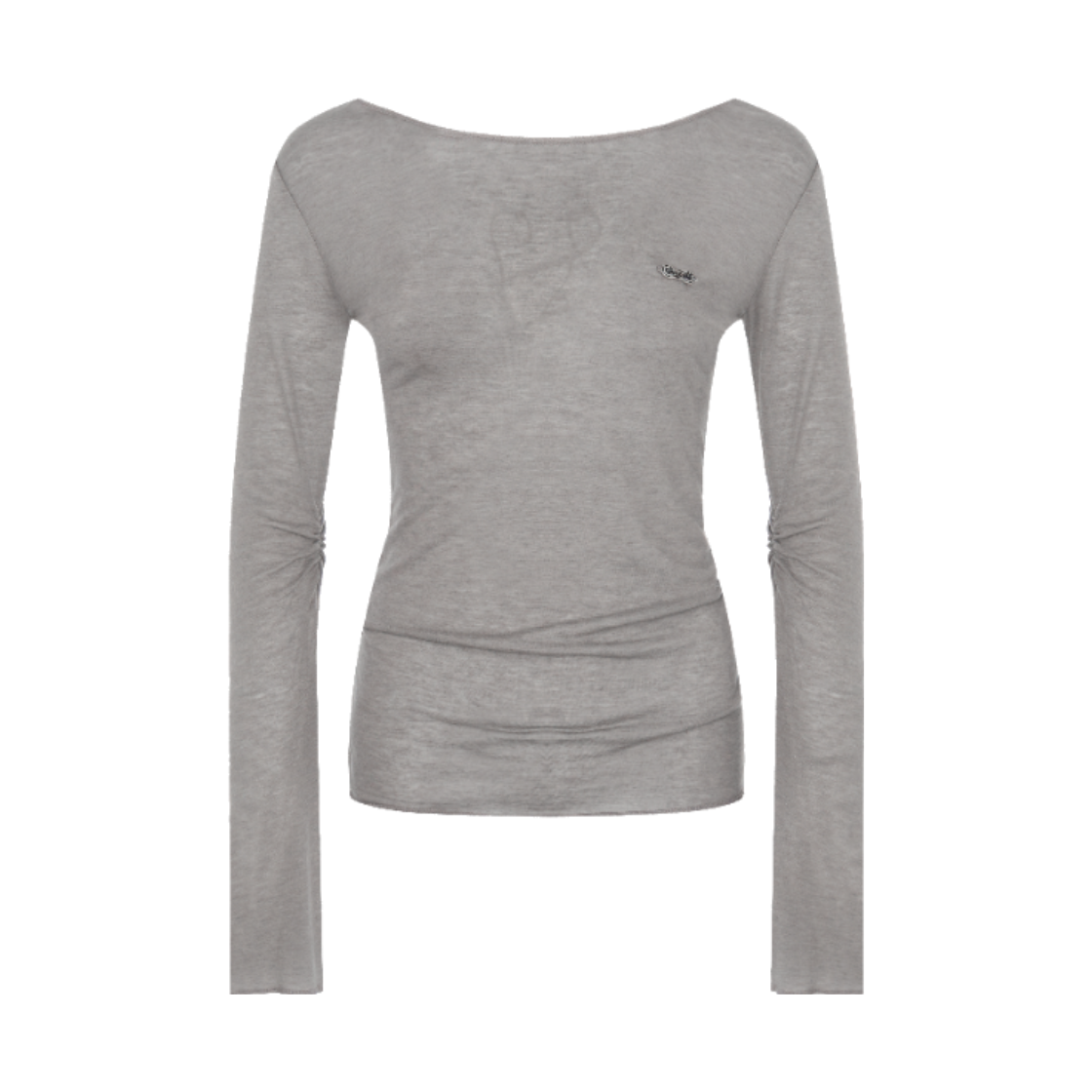 이유씨티 핫픽스 보트넥 롱 슬리브 탑 - 카키(EUCT Hotfix Boat Neck Long Sleeve Top - Khaki)