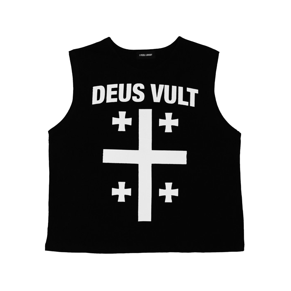 a6 I FEEL LUCKY Crusader's Sleeveless Black