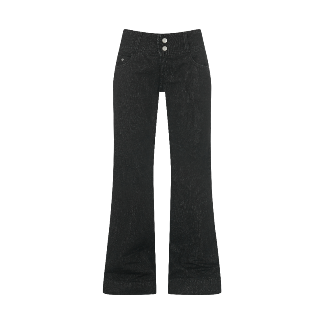 EU26SSPT06-BK EUCT Low Rise Straight Washed Denim Pants - Black