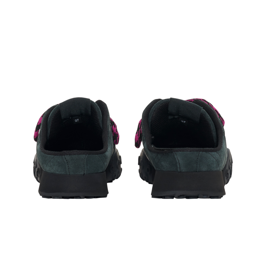 (W) 마린 세르 스웨이드 레더 MS 라이즈 타이코 뮬 블랙((W) Marine Serre Suede Leather MS Rise Tyko Mule Black) - 3