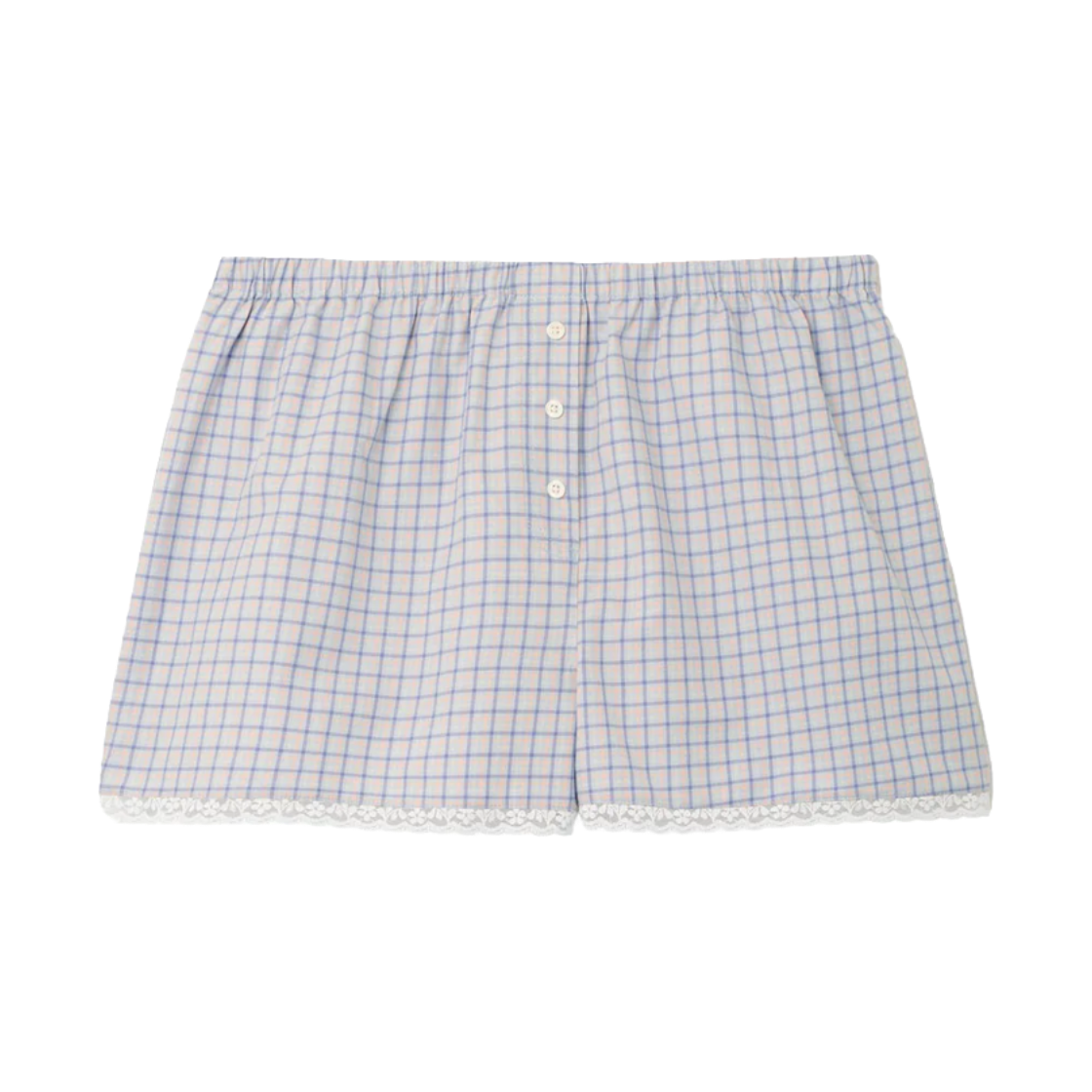 쿠쿠 인티메이트 우먼 더 복서 블루 체크 - 26FW(Cou Cou Intimates Women The Boxer Blue Check - 26FW) - 1