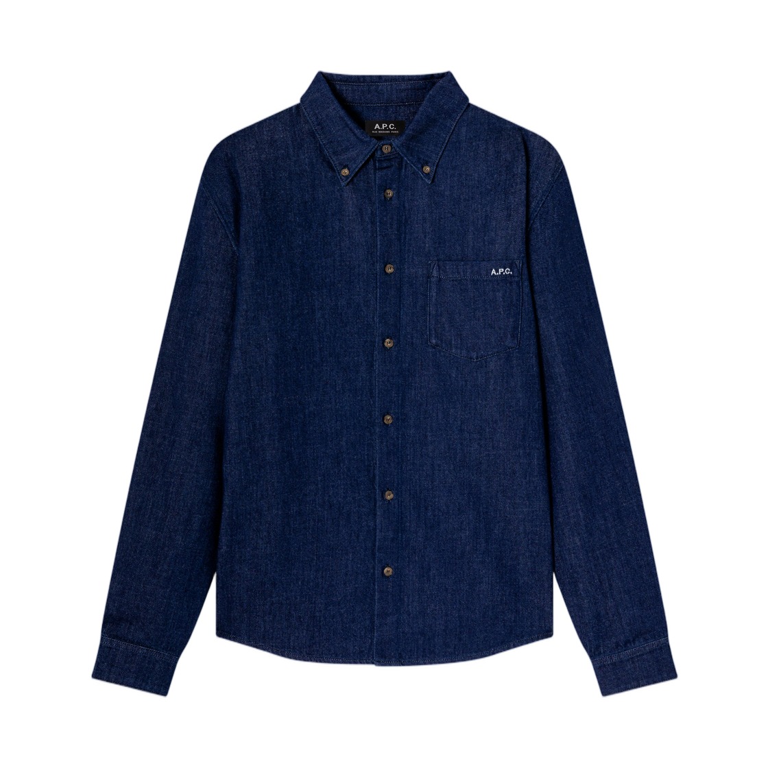 COHAL-H12651-IAI A.P.C. Indigo Blue Lightweight Denim Shirt Indigo