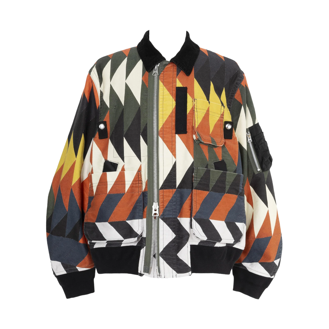 사카이 x 아페쎄 퀼트 블루종 오렌지 멀티(Sacai x A.P.C. Quilts Blouson Orange Multi)