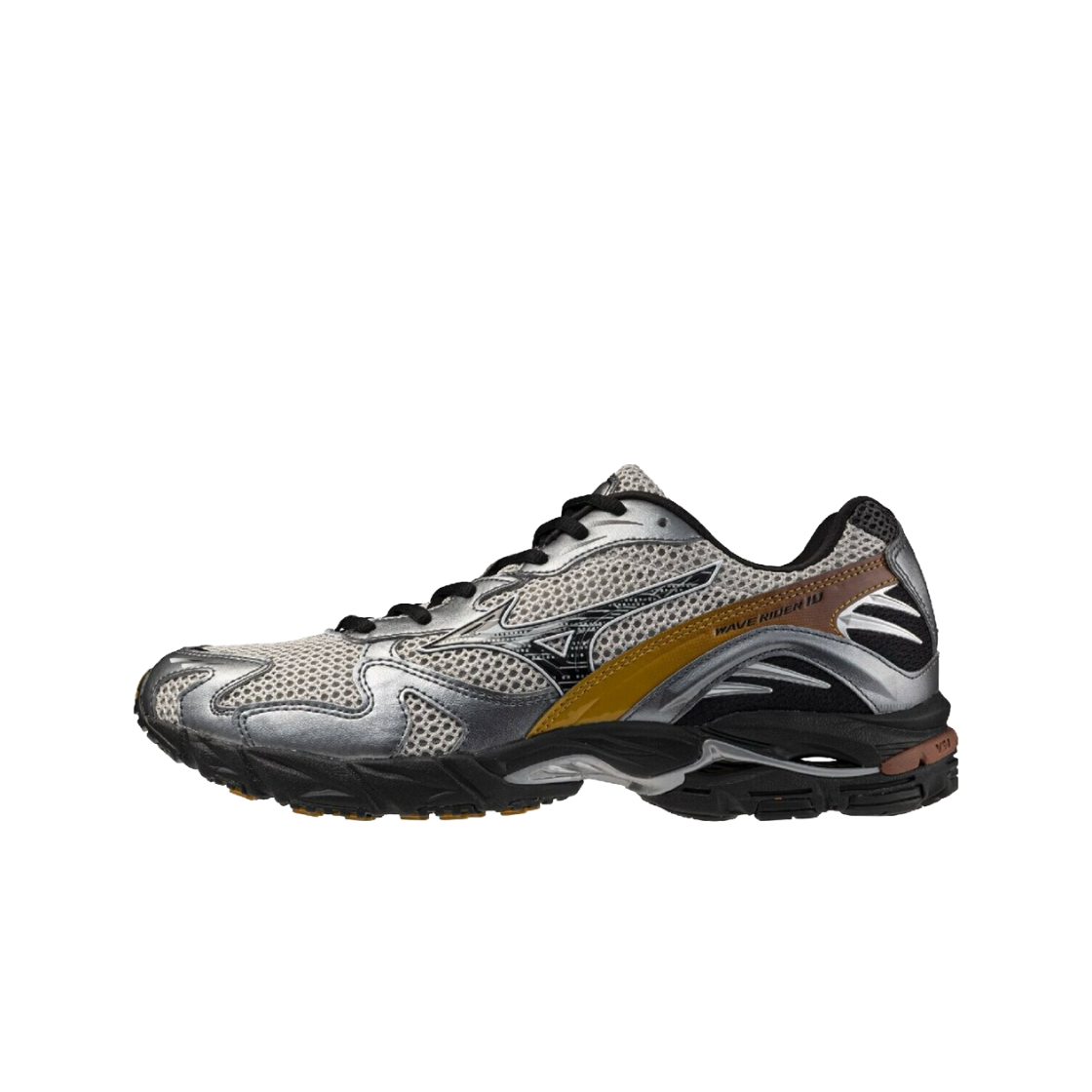 미즈노 웨이브 라이더 10 하버 미스트 블랙 하베스트 골드 - 26FW(Mizuno Wave Rider 10 Harbor Mist Black Harvest Gold - 26FW) - 3