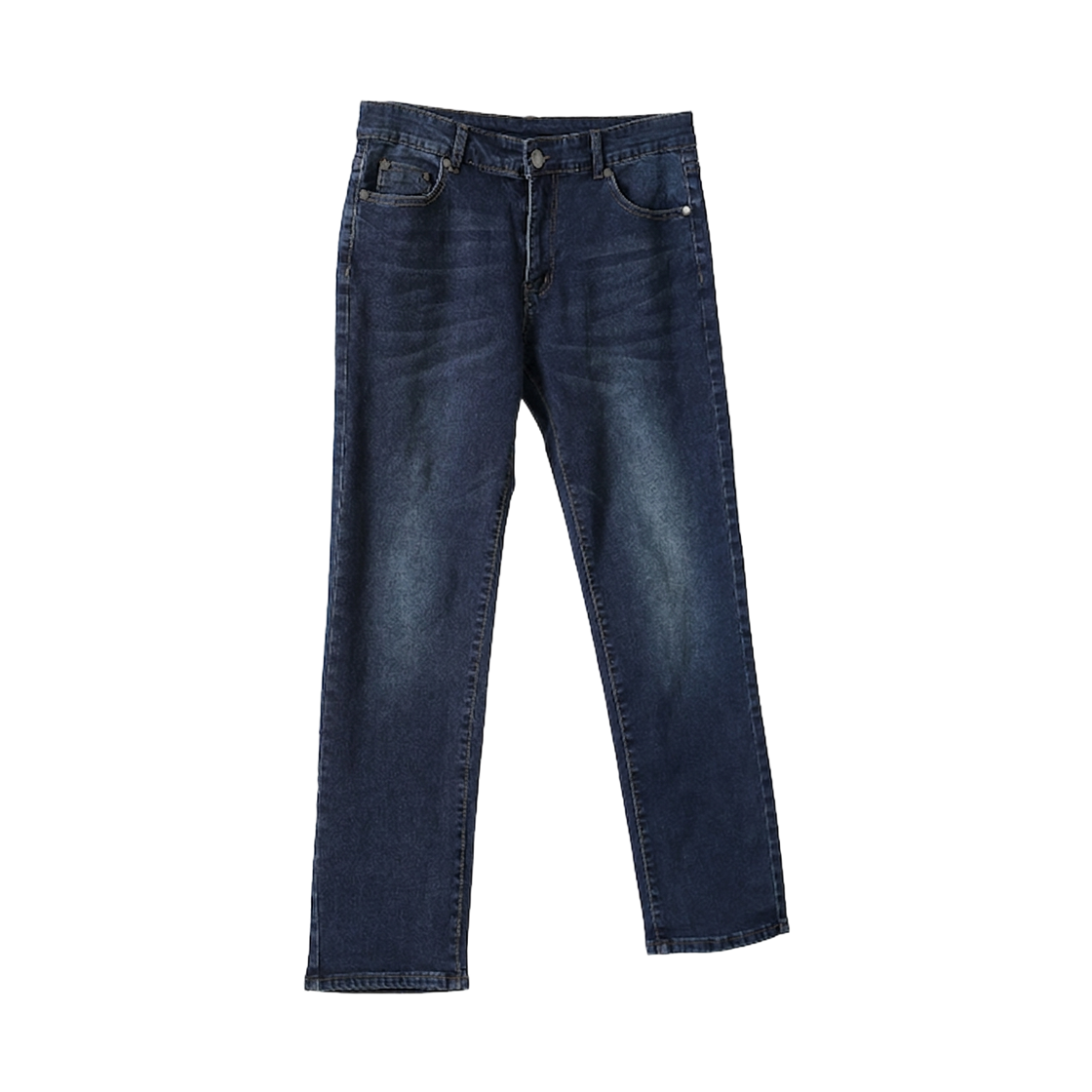 GC4256 GCLIP Blue Sand-Washed Straight-Leg Jeans With Inner Waistband