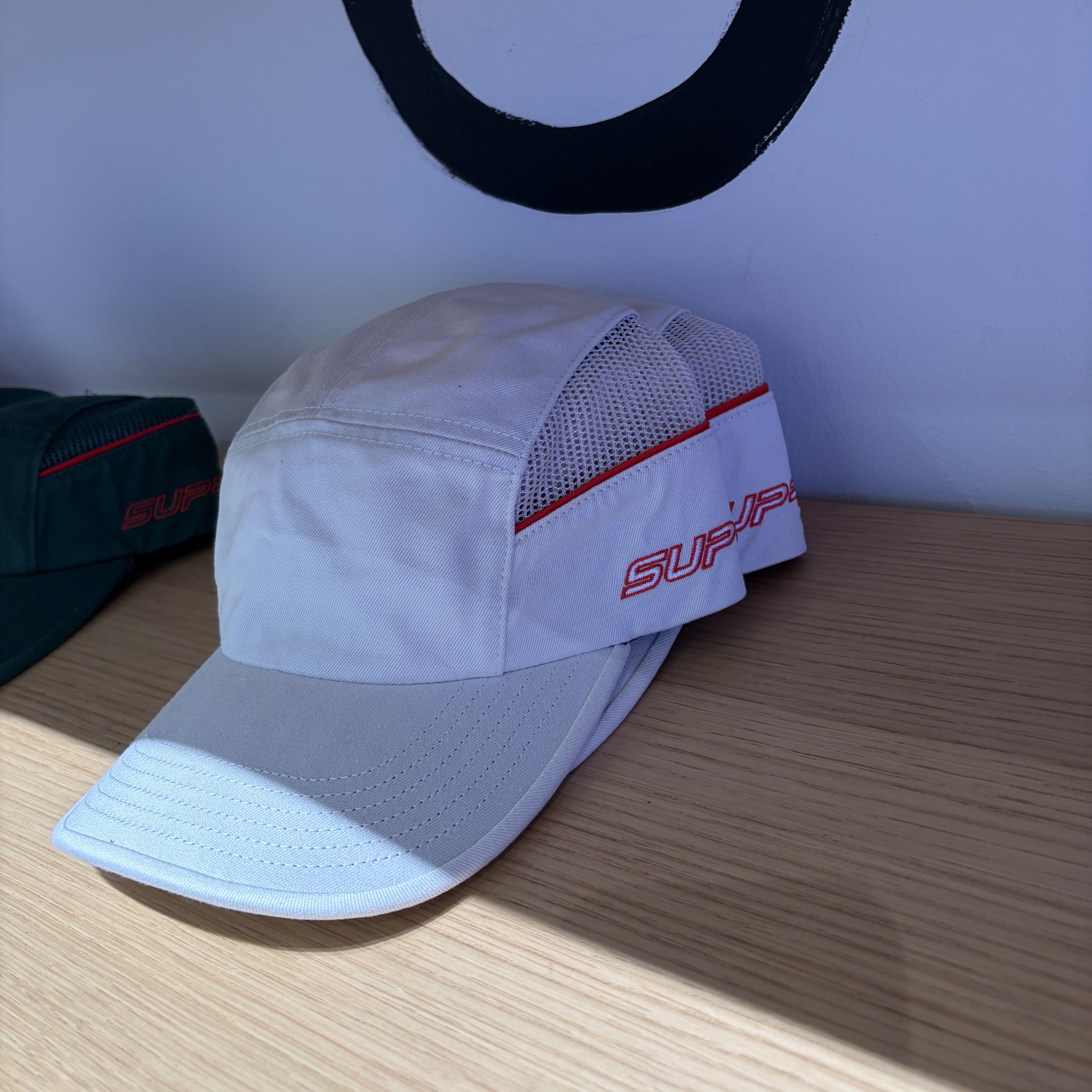 Supreme Side Mesh Piping Camp Cap Stone - 26SS 착용 스타일