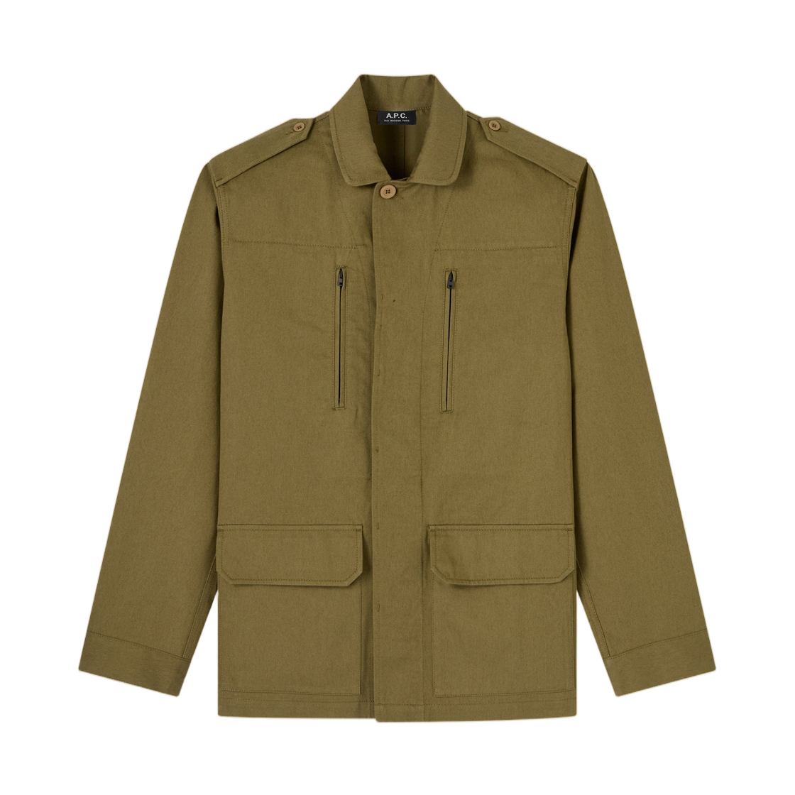 COHRC-H32079-JAA A.P.C. Khaki Military Style Jacket Khaki
