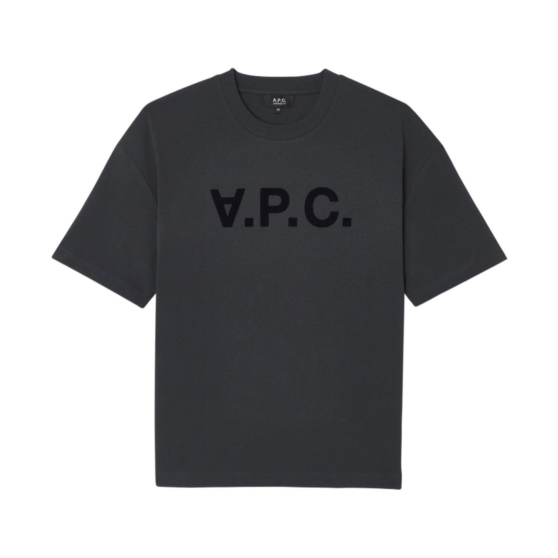 COHLR-M26385-LZA A.P.C. Loose Fit Short Sleeve VPC T-Shirt Faux Noir