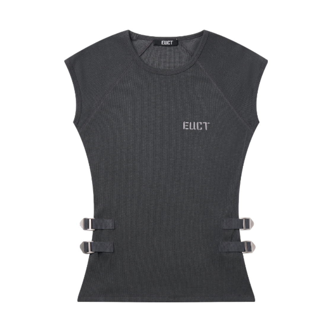 이유씨티 레글런 버클 티셔츠 - 차콜(EUCT Raglan Buckle T-Shirt - Chacoal)
