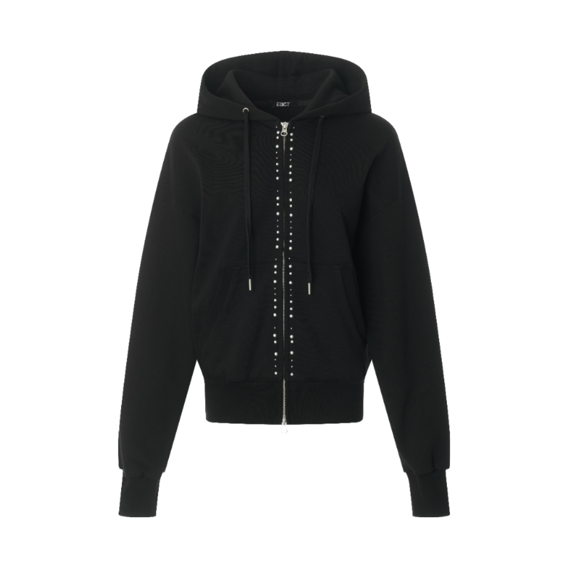 이유씨티 핫픽스 라인스톤 후드집업 - 블랙(EUCT Euct Hotfix Rhinestone Hood Zip Up - Black) - 1