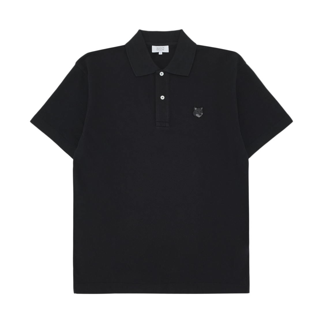 메종 키츠네 볼드 폭스 헤드 패치 컴포트 폴로 블랙(Maison Kitsune Bold Fox Head Patch Comfort Polo Black) - 1