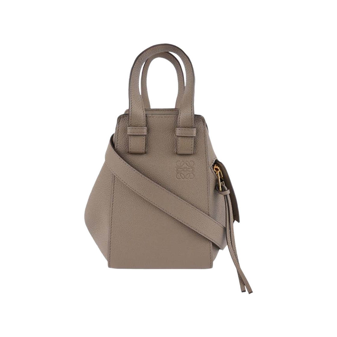 A538H13X23 3170 [25% 쿠폰] [12% 쿠폰] Loewe Compact Hammock Bag in Soft Grained Calfskin Taupe