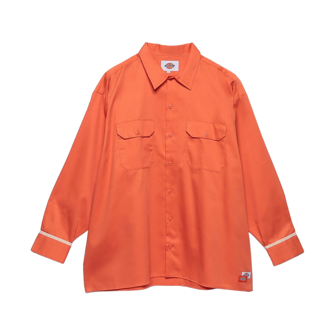 디키즈 롱슬리브 와이트 워크 셔츠 오렌지(Dickies Long Sleeve Wide Work Shirt Orange)