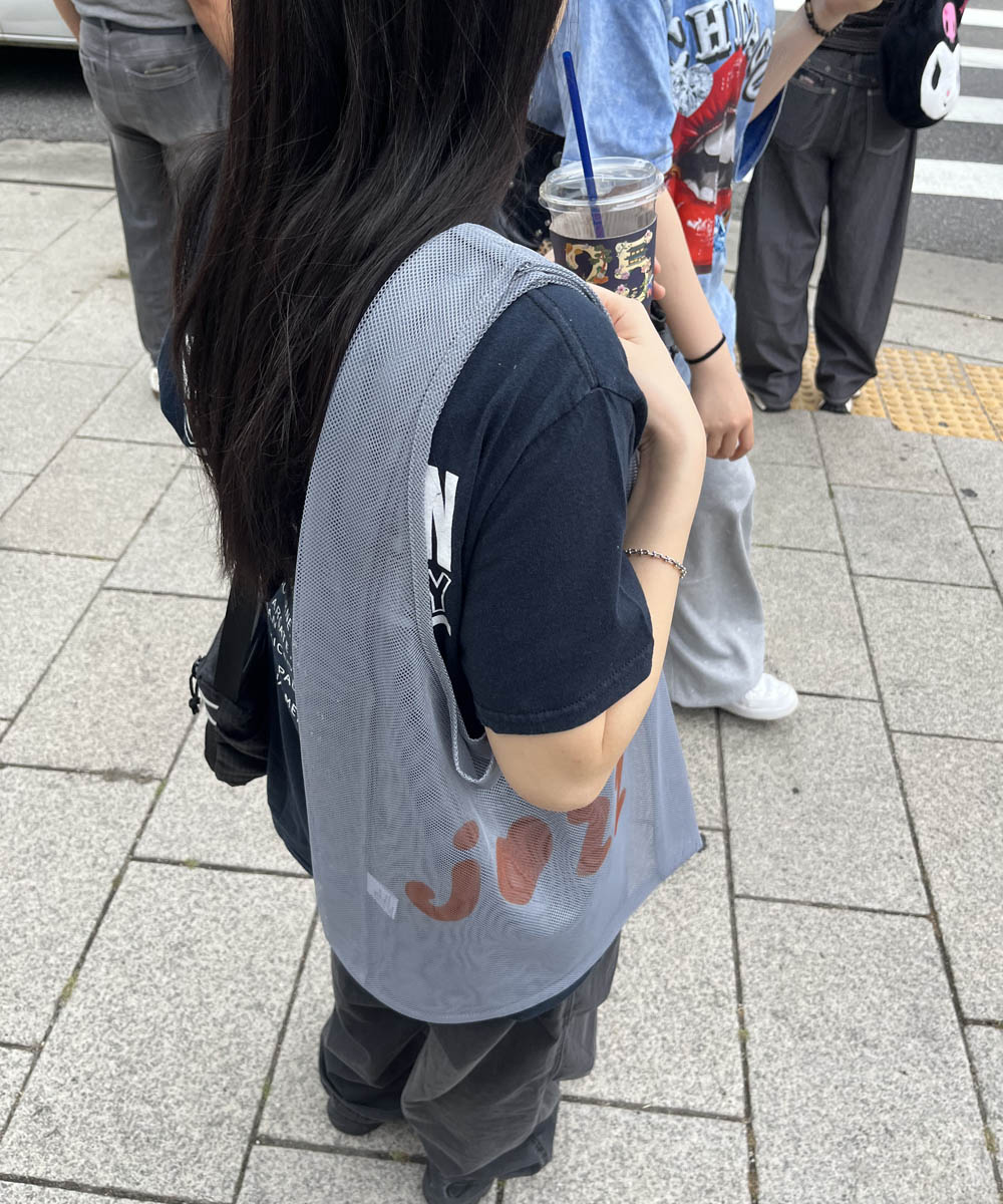 재즈앤바 재즈 러브 비치 메쉬 백 그레이(JAZZANDBAR Jazz Love Beach Mesh Bag Grey) - 4
