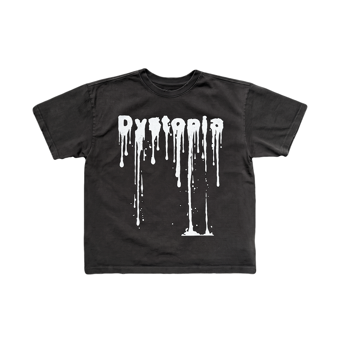 프리아큐파이 디스토피아 크랙 텍스트 티셔츠(preoccupy Dystopia Crack Text T-shirt - Black)