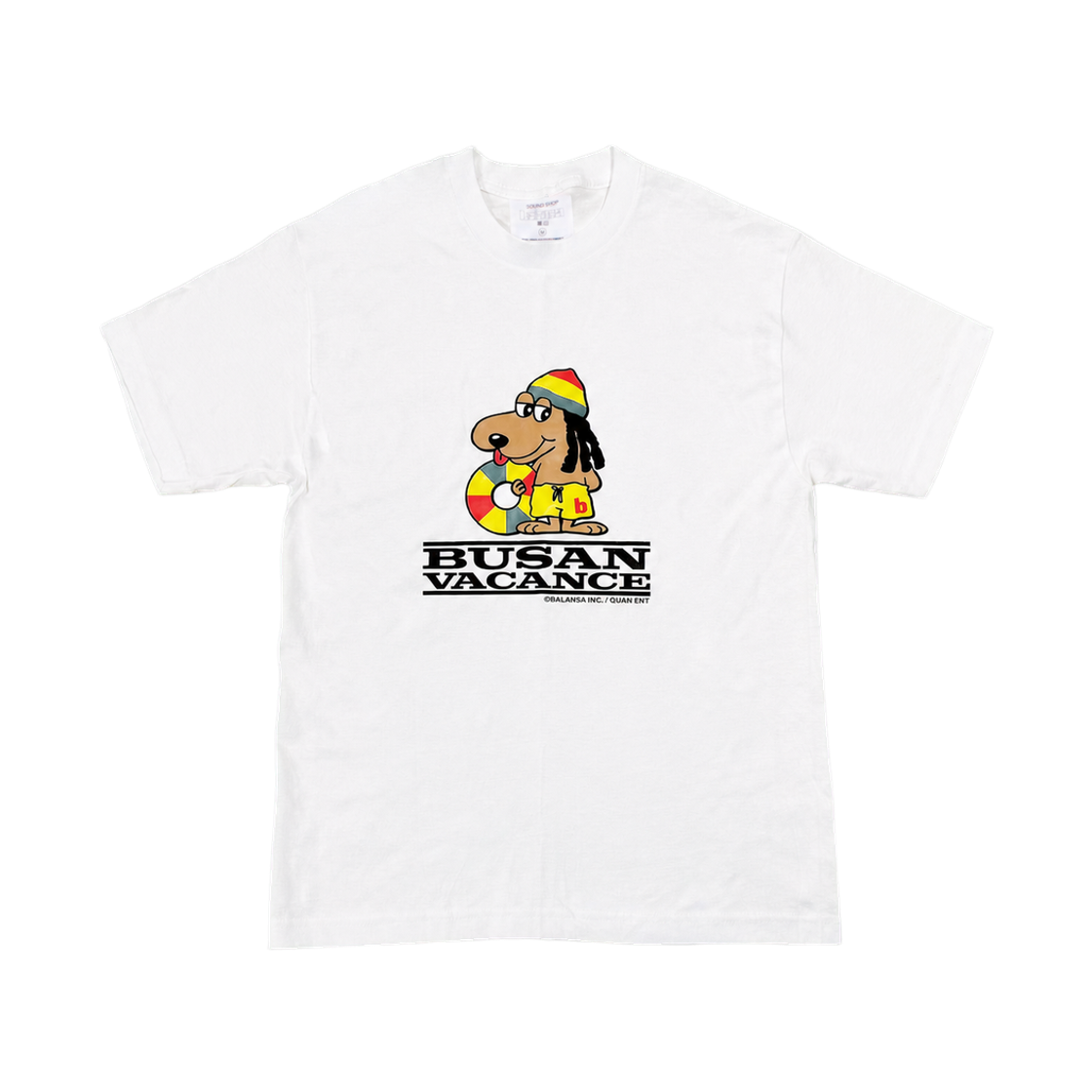 부산바캉스 x 발란사 레게 도그 티셔츠 화이트(BUSAN VACANCE x Balansa Reggae Dog T-shirt White)