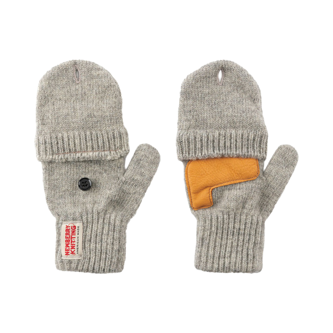 뉴베리니팅 사슴가죽 글로밋 니트 장갑 그레이(Newberry Knitting Deerskin Glomitt Knit Gloves Grey) - 2
