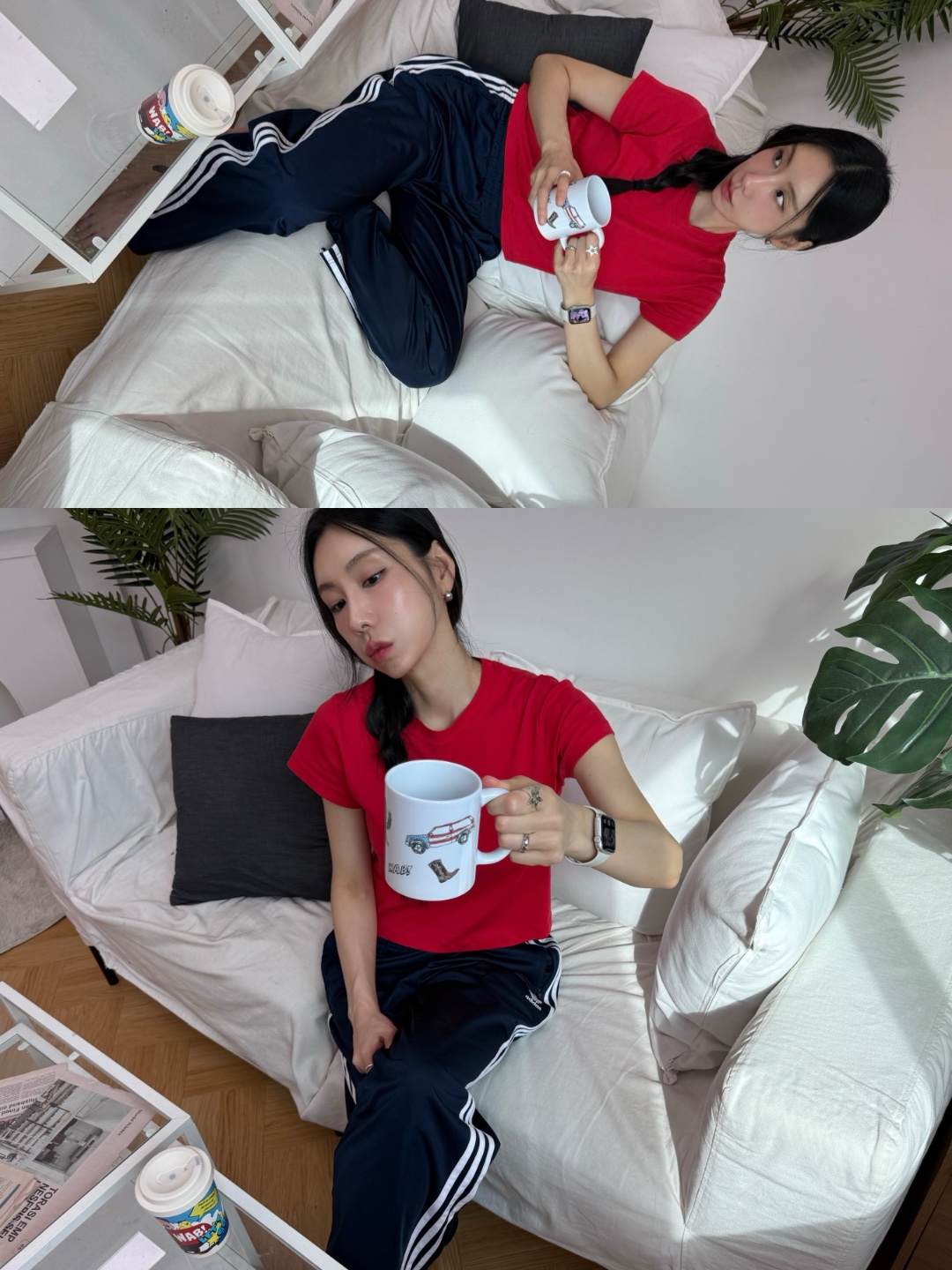 [KREAM 단독] What A Bread Mug White 350ml, [KREAM 단독] What A Bread Daily Moments Tumbler 420ml 착용 스타일 - 1
